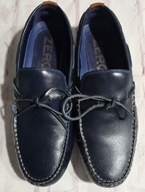 Cole Haan Navy Leather Boat Shoes
